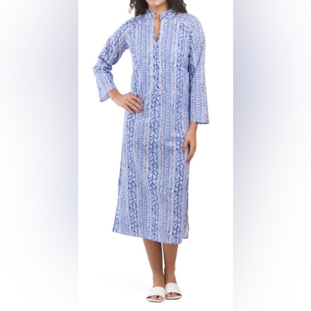 SAIL TO SABLE Button Front Caftan Dress